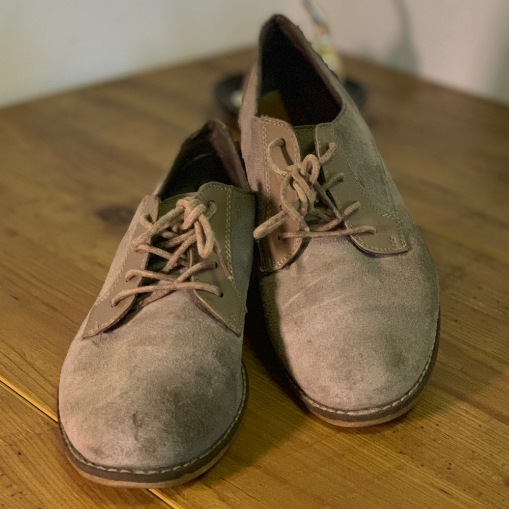 Gray Suede Oxfords